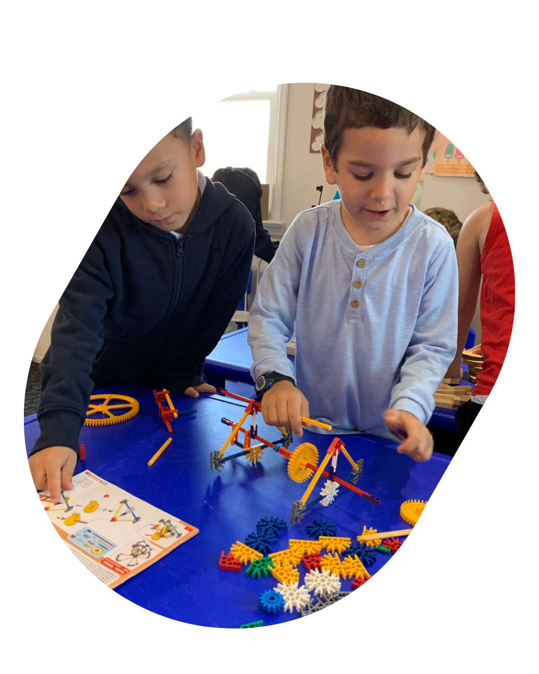 Children playing with blocks